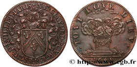 ILE DE FRANCE - TOWNS AND GENTRY
Type : CLAUDE BOURGES 
Date : 1645 
Metal : copper 
Diameter : 27  mm
Orientation dies : 6  h.
Weight : 9,72  g.
Edge...