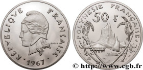 FRENCH POLYNESIA
Type : Piéfort 50 Francs Pacifique 
Date : 1967 
Mint name / Town : Paris 
Quantity minted : 500 
Metal : nickel 
Diameter : 33  mm
O...