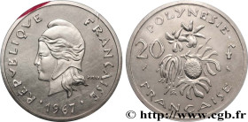 FRENCH POLYNESIA
Type : Piéfort de 20 Francs Marianne 
Date : 1967 
Mint name / Town : Paris 
Quantity minted : 500 
Metal : nickel 
Diameter : 28,5  ...