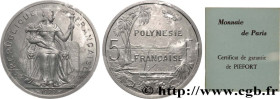 FRENCH POLYNESIA
Type : Piéfort de 5 Francs I.E.O.M. 
Date : 1979 
Mint name / Town : Paris 
Quantity minted : 150 
Metal : aluminium 
Diameter : 31  ...