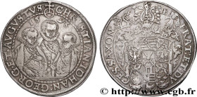 GERMANY - DUCHY OF SAXONY - ALBERTINE LINE - CHRISTIAN II, JOHN-GEORGE AND AUGUSTUS
Type : Thaler dit “des trois frères” 
Date : 1598 
Mint name / Tow...