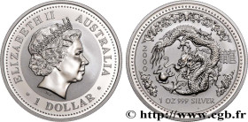 AUSTRALIA
Type : 1 Dollars Proof année du dragon  
Date : 2000 
Mint name / Town : Perth 
Quantity minted : 2500 
Metal : silver 
Millesimal fineness ...