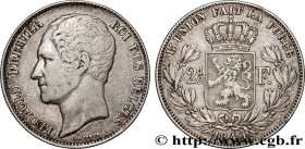 BELGIUM
Type : 2 1/2 Francs grosse tête nue Léopold Ier 
Date : 1849 
Mint name / Town : Bruxelles 
Quantity minted : 801139 
Metal : silver 
Millesim...