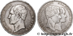 BELGIUM
Type : 5 Francs mariage du Duc et de la Duchesse de Brabant 
Date : 1853 
Quantity minted : 31739 
Metal : silver 
Millesimal fineness : 900  ...