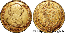 COLOMBIA - CHARLES III OF SPAIN
Type : 2 Escudos  
Date : 1777 
Mint name / Town : Nuevo Reino (Bogota) 
Metal : gold 
Millesimal fineness : 901  ‰
Di...