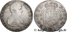 SPAIN - KINGDOM OF SPAIN - FERDINAND VII
Type : 8 Reales 
Date : 1809 
Mint name / Town : Séville 
Metal : silver 
Millesimal fineness : 900  ‰
Diamet...