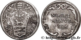 ITALY - PAPAL STATES - INNOCENT XI (Benedetto Odescalchi)
Type : Mezzo (Demi) Grosso 
Date : 1686 
Mint name / Town : Rome 
Quantity minted : - 
Metal...