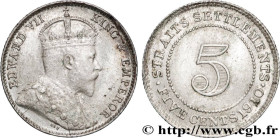 MALAYSIA - STRAITS SETTLEMENTS
Type : 5 Cents Straits Settlements Edouard VII 
Date : 1910 
Mint name / Town : Bombay 
Quantity minted : 13012000 
Met...