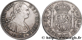 MEXICO - CHARLES IV
Type : 8 Reales  
Date : 1796 
Mint name / Town : Mexico 
Metal : silver 
Millesimal fineness : 896  ‰
Diameter : 40,30  mm
Orient...