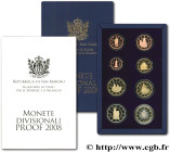 SAN MARINO
Type : COFFRET Euro BELLE ÉPREUVE 
Date : 2008 
Mint name / Town : Rome 
Quantity minted : 13.000 
Commentary : Coffret contenant les 8 piè...