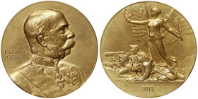 Austria, Franz Joseph I, War Commemorative medal, 1914 Opus: A. Hartig, R. Neuberger. Ø 50 mm. Ae. 54,15 g, A.UNC