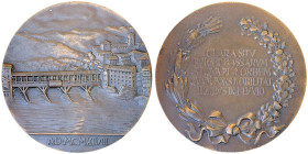Italy, Republic, Medal for the reconstruction after the WWII of the the Alpini Bridge in Bassano Del Grappa faithful to the original drawings by Andre...