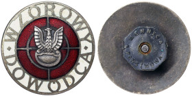 Poland, Badge PRL ‘Wzorowy dowodca’ (Model Commander), n.d. Ø 30 mm. Brass. 10,70 g, XF