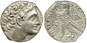 Greek Coins, Egypt, Ptolemaic Kings, Ptolemy IX and Cleopatra III, Tetradrachm, 109/108 BC, Alexandria, Ag. 13,75 g Rare SNG Cop 353, XF