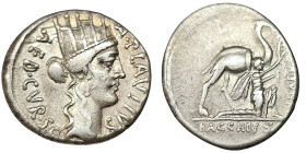 Roman Coins, A. Plautius, Denar, n.d., Rome, Ag. 3,71 g Rare BMC/RR.3916, VF+