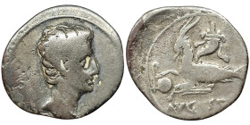 Roman Coins, Augustus, Denar, n.d., Rome, Ag. 3,44 g RIC 128, VF