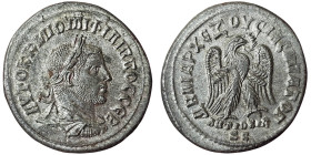 Roman Coins, Philip I, Tetradrachm, n.d. (247 AD), Antioch, Eagle. Billon. 12,57 g Prieur 374, XF+