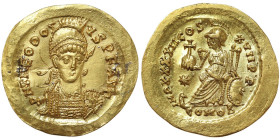Roman Coins, Theodosius II, Solidus, n.d., Constantinople, Au. 4,43 g RIC 309, VF+