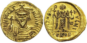 Roman Coins, Focas, Solidus, n.d. (603-607 AD), Constantinople, Au. 4,42 g Rare Sear 619, XF