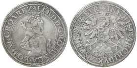 Austria, Ferdinand, Archduke of Austria, Taler Posthumous coinage (1574-1575), n.d., Hall, so-called Augsburg Walzentaler. Ag. 28,34 g DAV 8030, VF+