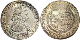 Austria, Rudolf II, Taler, 1607, Hall, The reverse shows beautiful golden hues! Ag. 28,59 g DAV 3006, A.XF