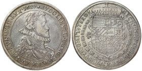 Austria, Rudolf II, Taler, 1607, Hall, Alchemical symbols on the shoulders. Ag. 28,00 g DAV 3006 var, VF