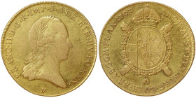 Austria, Francis II, Soverain d'or, 1793, Venice, Au. 11,06 g Rare Fr. 472, VF+