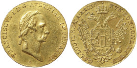 Austria, Francis I, Ducat, 1830, A Vienna, Au.986 3,49 g Rare Frühwald 103, XF