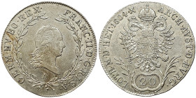 Austria, Francis I, 20 Kreuzer, 1804, Vienna, Ag.583 6,62 g NC KM 2139, XF