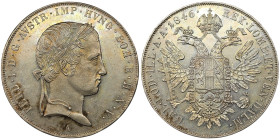 Austria, Ferdinand I, Taler, 1846, A Vienna, Glowing metal! Ag.833 28,06 g NC Frühwald 773, A.UNC