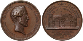 Austria, Ferdinand I, Medal (CUIVRE) Inauguration of the Royal Chapel Saint-Ferdinand, 1846 Opus: Alfred Borrel. Ø 26 mm. Ae. 10,18 g, Edge nick A.UNC...
