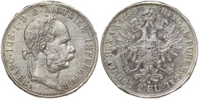 Austria, Franz Joseph I, 2 Gulden, 1889, Vienna, Ag.900 24,69 g, Mount mark, Frühwald 1388, VF