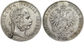 Austria, Franz Joseph I, 2 Gulden, 1892, Vienna, Ag.900 24,69 g, Mount mark, Frühwald 1391, VF
