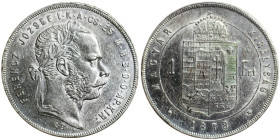 Austria, Franz Joseph I, 1 Forint, 1878, KB Kremnitz, Ag.900 12,35 g Frühwald 1782, A.XF
