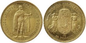 Austria, Franz Joseph I, 10 Korona, 1899, KB Kremnitz, Au.900 3,38 g Frühwald 2089, A.UNC