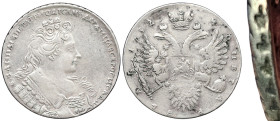 Russia, Anna Ioannovna, Rouble, 1732 Ag.802 25,20 g NC Bitkin 53, F