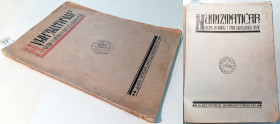 NUMIZMATICAR: CASOPIS ZA ANTICKI I STARI JUGOSLOVENSKI NOVAC. PETROVIC, DR. JOZO. 1935. BEOGRAD. (pag.49, 31X24 Cm) (PER) n.ex libris: 14215 BIS, Segn...