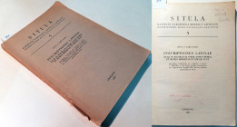 SITULA DISSERTATIONES MUSEI NATIONALIS LABACENSIS 5 INSCRIPTIONES LATINAE QUAE IN YUGOSLAVIA INTER ANNOS MCMXL ET MCMLX REPERTATE ET EDITAE SUNT. 1963...