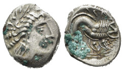 GALLIA. Insubri (c. I secolo a.C.). Dracma. AR (g 2,32). Imitazione di Massalia. Testa femminile a destra. R/ Leone stilizzato a destra. LT 2126. BB. ...