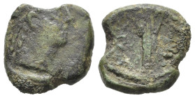 NABATEA(?). Anonime (c. III-II secolo a.C.). AE (g 4,17). Testa elmata di Atena(?) a destra. R/ Nike stante(?). Cf. HGC 10, 671. MB. Nr. Reg. 641/25