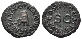 CLAUDIO (41-54). Quadrante per Roma. AE (g 2,49). Modio. R/ Leggenda attorno a S C. RIC I 90. BB. Nr. Reg. 641/25