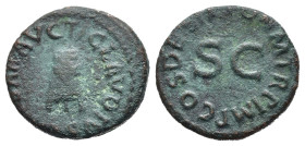 CLAUDIO (41-54). Quadrante per Roma. AE (g 2,84). Modio. R/ Leggenda attorno a S C. RIC I 84. MB. Nr. Reg. 643/25