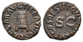 CLAUDIO (41-54). Quadrante per Roma. AE (g 3,50). Modio. R/ Leggenda attorno a S C. RIC I 84. BB. Nr. Reg. 641/25
