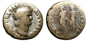 NERONE (54-68) Denario (g.2,9 ) NERO CAESAR AVGVSTVS, Testa laur. a ds. R/ AVGVSTVS AVGVSTA, Nerone e Poppaea stanti di fronte; Nerone è togato e radi...