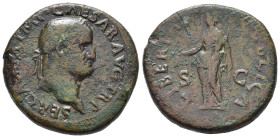 GALBA (68-69). Sesterzio per Roma. AE (g 24,11). Testa laureata a destra. R/ Libertas stante a sinistra, con pileo e asta. RIC I 387. qBB. Nr. Reg. 64...