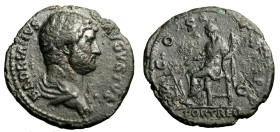 ADRIANO (117-138) Asse (g. 7,8) HADRIANVS AVGVSTVS, Testa nuda e busto drapp. a ds. R/ COS III P P intorno, FORT RED in esergo, Fortuna seduta a sn., ...