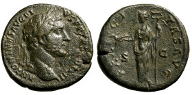 ANTONINO PIO (138-161) Sesterzio (g. 23,49) ANTONINVS AVG PIVS P P TR P COS III, Testa laur. a ds. R/ FELICITAS AVG, Felicitas stante a sn. con capric...