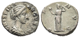 CRISPINA (Augusta, 178-182). Denario per Roma. AR (g 3,25). Busto drappeggiato a destra. R/ Venere stante a sinistra, regge un pomo e solleva il drapp...