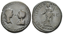 ELAGABALO e GIULIA MESA (218-222). Mesia Inferiore, Marcianopolis. Pentassarion. AE (g 11,28). Julius Antonius Seleucus, magistrato. Busti affrontati ...