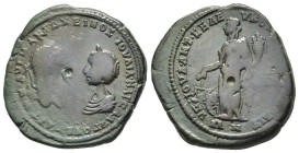 ELAGABALO e GIULIA MESA (218-222). Mesia Inferiore, Marcianopolis. Pentassarion. AE (g 11,28). Julius Antonius Seleucus, magistrato. Busti affrontati ...